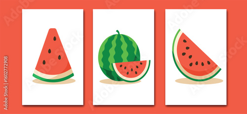 vector illustration of a watermelon