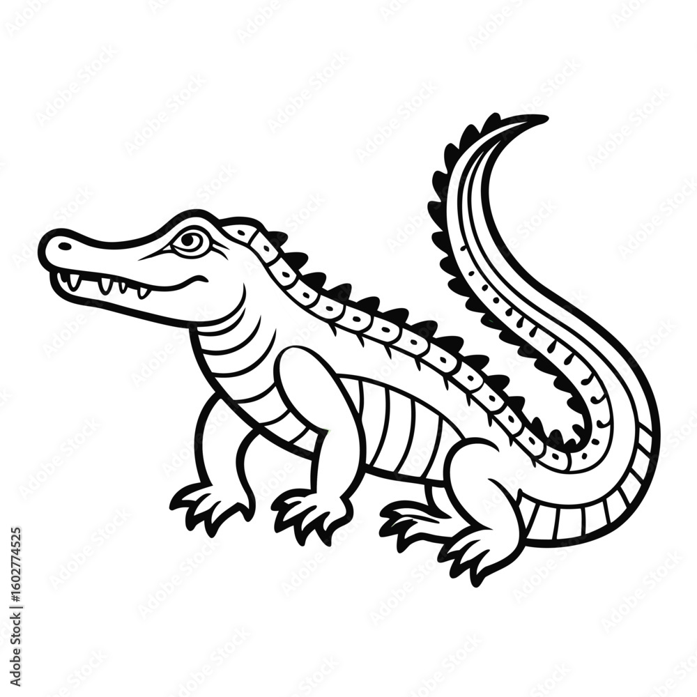 crocodile animal black outline vector silhouette crocodile animal black outline vector silhouette