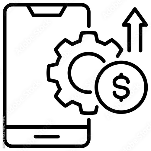 Monetization Line Icon