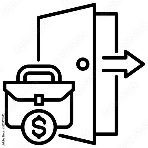 Exit Line Icon