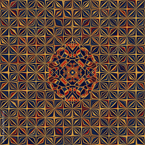 Seamless background with traditional Japanese pattern in Shippō style  