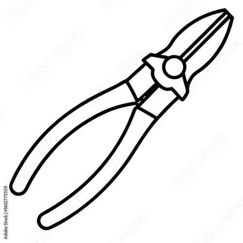 Clean Pliers Outline Vector