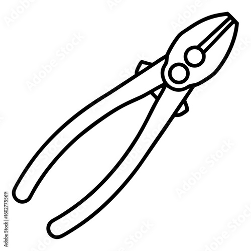 Clean Pliers Outline Vector