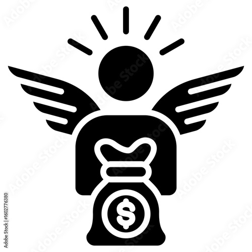 Angel Investor Glyph Icon
