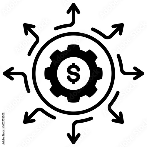 Diversification Glyph Icon