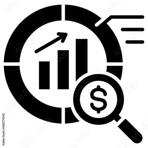 Market Penetration Glyph Icon