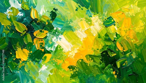 Abstract vibrant textured painting