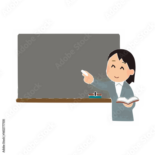 Male and female teacher illustration.