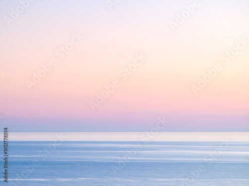 Surreal Endless Ocean Blending into Pastel Sky with No Horizon, Dreamlike Minimalist Seascape, Ethereal Lighting, Soft Color Gradient, Calm Water Surface, Tranquil Atmosphere
