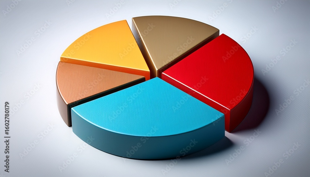 Obraz premium a pie chart with four sections of it