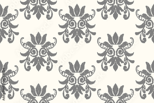 Seamless fabric pattern with traditional ornaments Design for backgrounds, carpets, wallpapers, clothes, wraps, batik, fabrics.