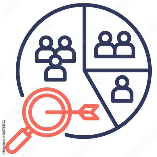 Market Segmentation Dual Tone Icon