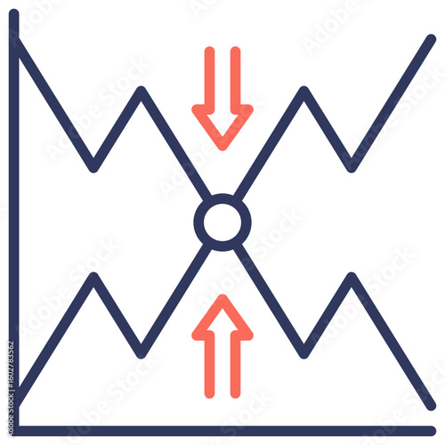 Break Even Point Dual Tone Icon