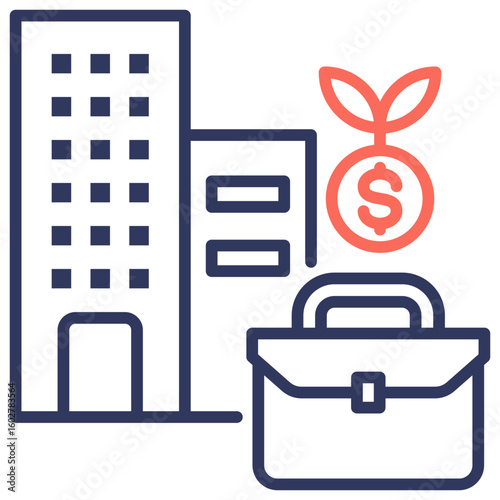 Business Investment Dual Tone Icon