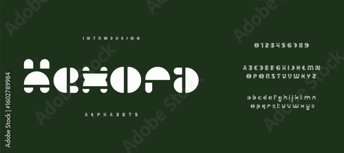 Abstract Fashion font alphabet. Minimal modern urban fonts for logo, brand etc. Typography typeface uppercase lowercase and number. vector illustration