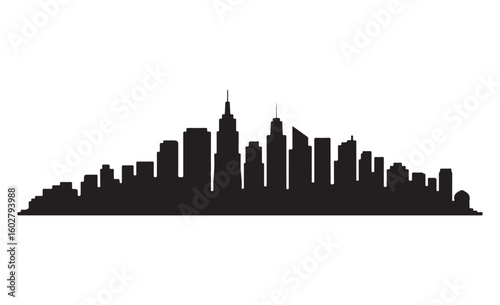 Urban cityscape skyline silhouette