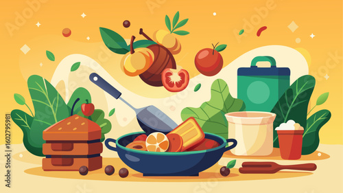 still life with cactus and flowers