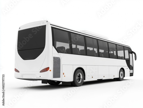 A sleek and modern white bus for city commuting, tourism or long-distance travel.
