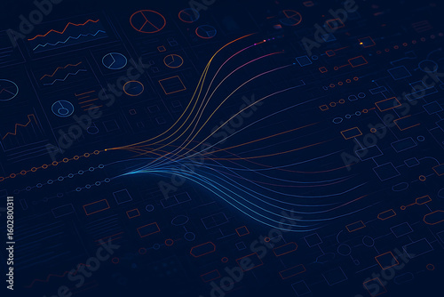 Abstract Data Flow Chart with Graphs and Technology Elements