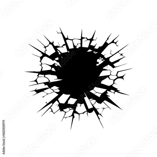Cracked hole Wall Broken texture.