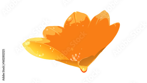 Orange honey dripping illustration vector graphic design for food product and sweet dessert concept art