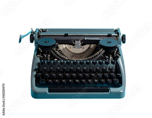 Vintage Typewriter Isolated on White