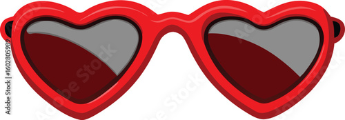 Red heart shaped sunglasses hearts fashion