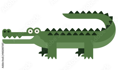cartoon crocodile with a smile