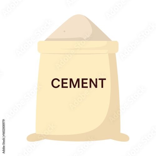 Bag of Cement with CEMENT Label.