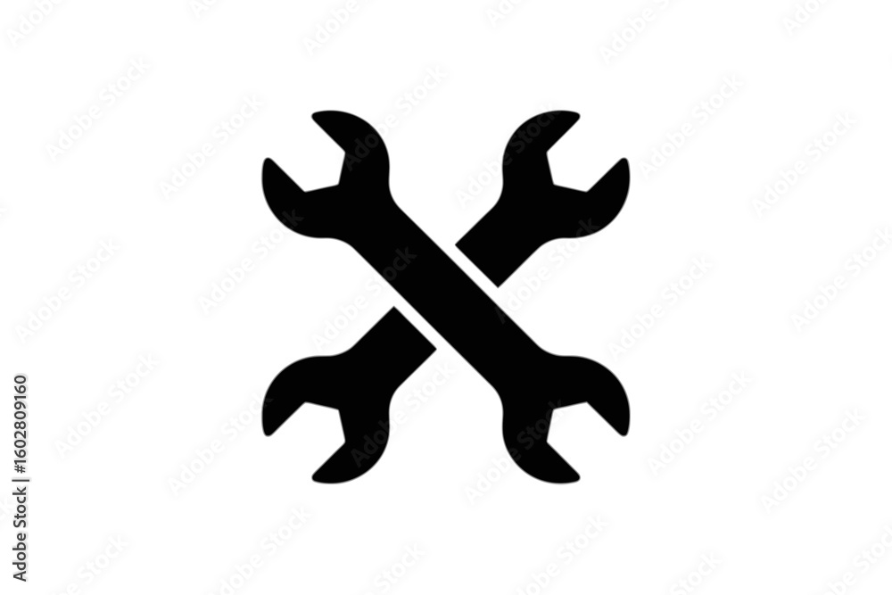 Fototapeta premium Crossed Wrenches tools mechanical