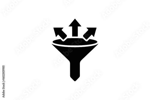 Funnel with Outward Arrows direction divergence