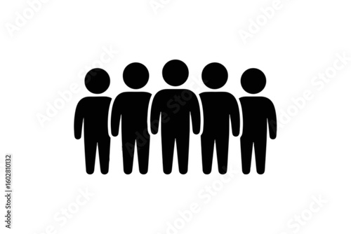 Group of People Silhouettes figures individuals