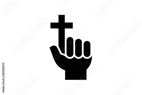 Hand Holding Christian Cross christianity religion