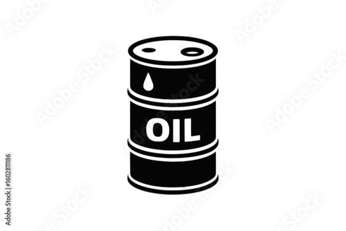 Oil barrel with drop industrial container