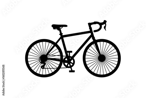 Racing bicycle outline transport vehicle