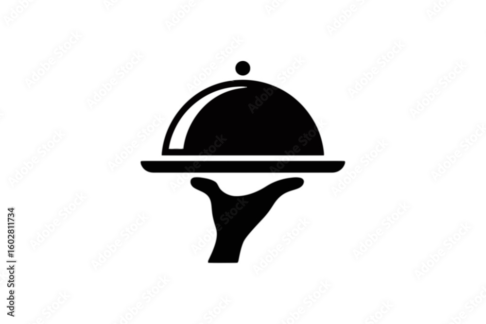 Fototapeta premium Serving Dish Silhouette cloche plate