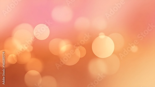 Abstract Bokeh Light Peach Pink Background