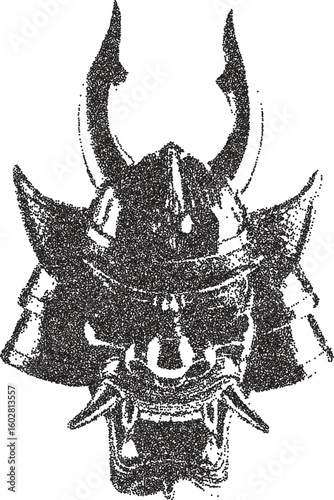 Ninja y2k retro stipple art stealth brutalist halftone vector png transparent, warrior 2000s photocopy effect tattoo aesthetic