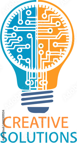 Flat vector illustration of light bulb idea concept
