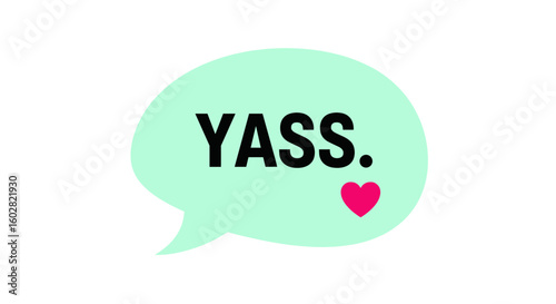 Colorful Gen Z slang speech bubbles in modern graphic style