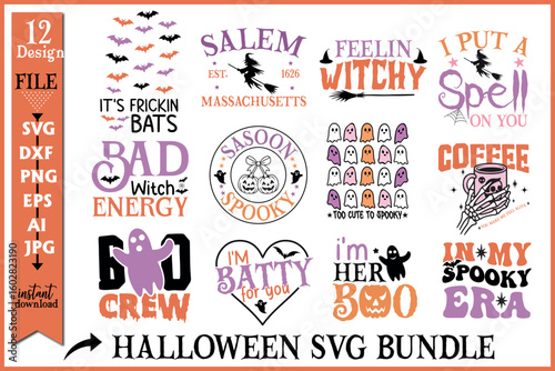Halloween SVG Bundle | Spooky, Cute, Funny Halloween Cut Files for Cricut & Sublimation