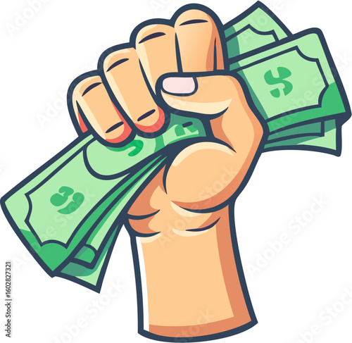 hand with money