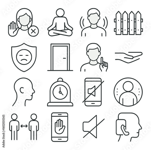 Technology icons featuring coding screen, terminal window, cloud server, and more