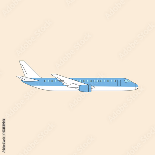 Simple Airplane Illustration