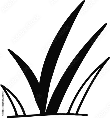 grass silhouette for various use worldwide