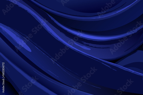 Deep blue abstract flowing lines create a dynamic, modern, and sophisticated backdrop perfect for corporate presentations or elegant design projects.