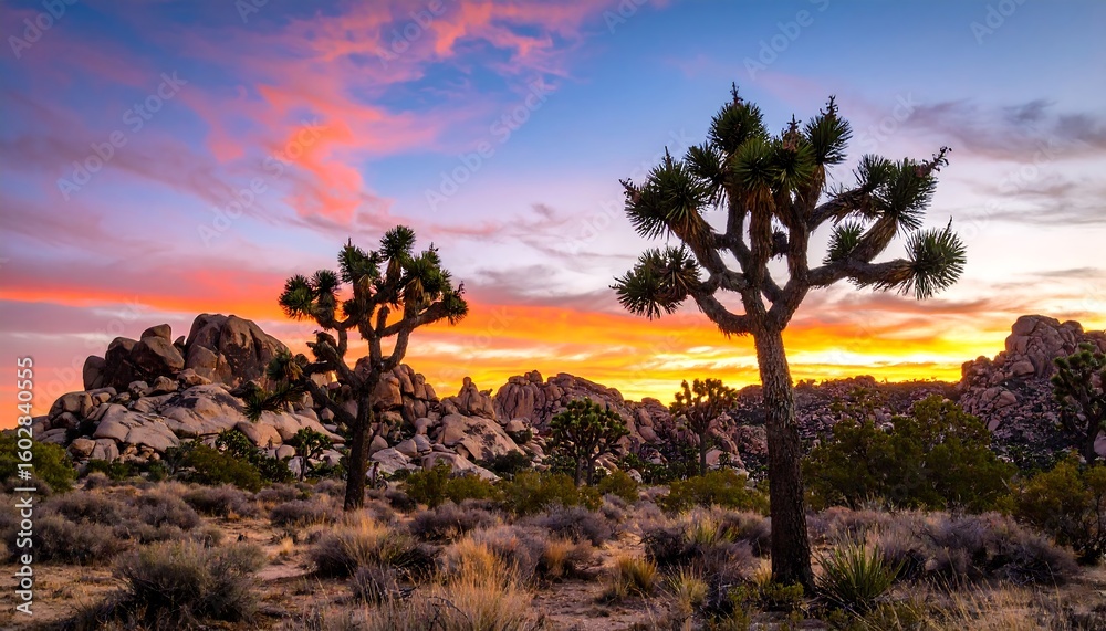 Obraz premium Desert landscape at sunset (2)