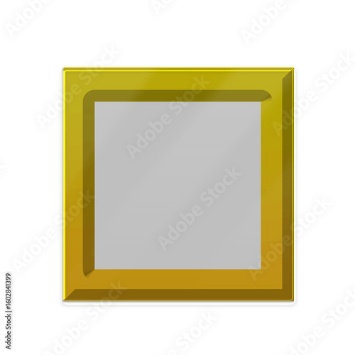 gold picture frame on Transparent Background 