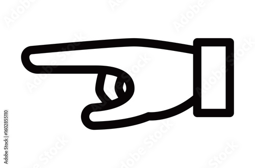 シンプルな指差しアイコン　イラスト　手　注目　確認　ポイント　アドバイス　チェック　指を差す　重要