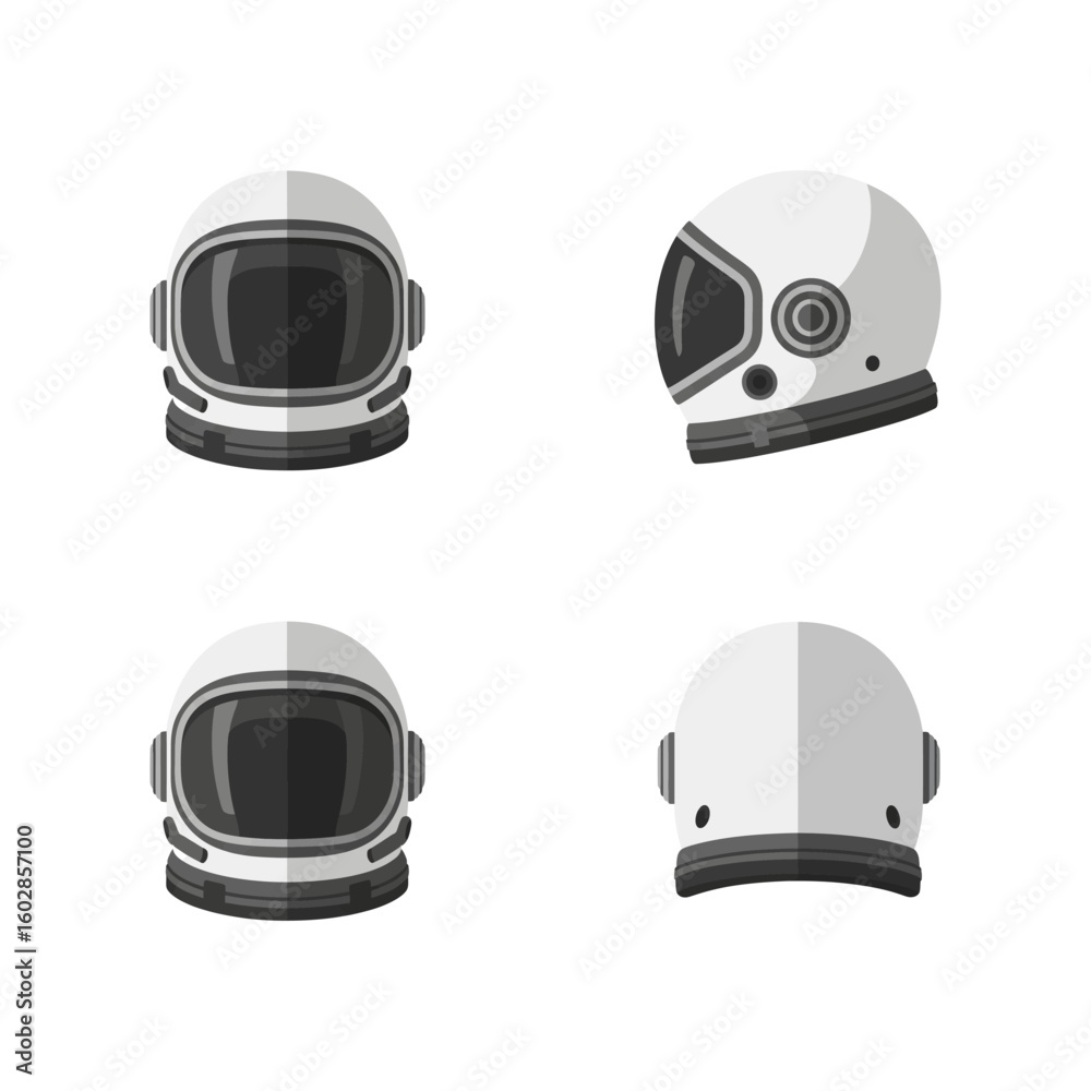 Fototapeta premium space helmet Vector Art – Space and Astronomy Concept flat style